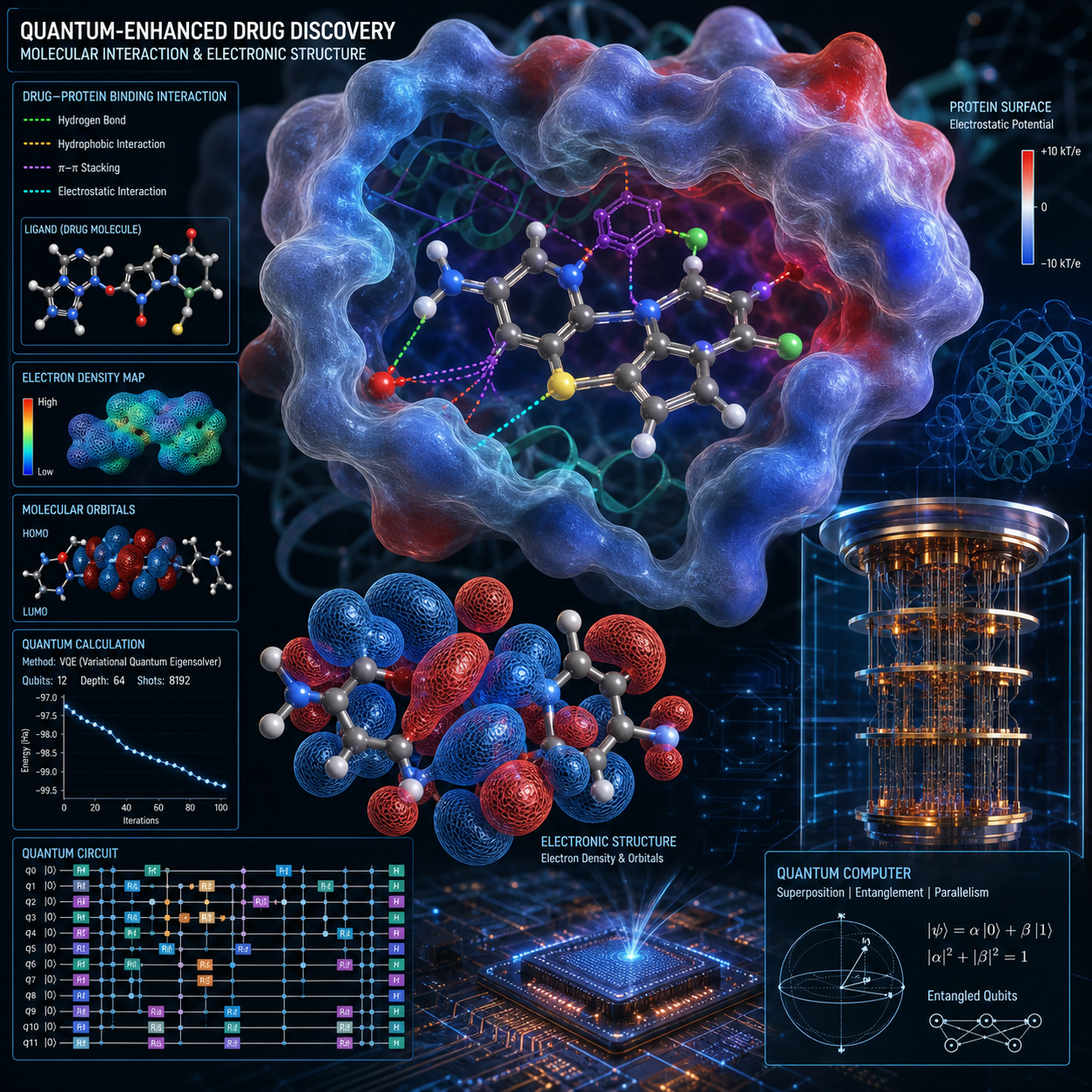 Quantum Chemistry Applications in Drug Design: From Molecular Simulation to Quantum Computing
